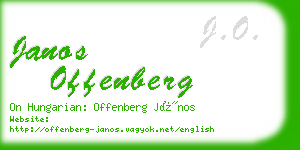 janos offenberg business card